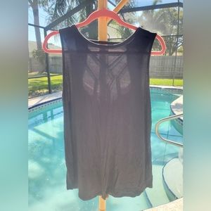 Maurices Size XL Dressy Tank Top with Detailed Crocheted Back